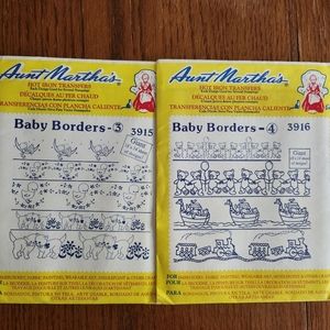 Hot Iron Transfers Baby Borders 3 and 4 (3915, 3916) Aunt Martha's